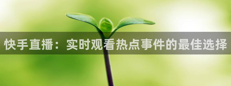 熊猫体育直播新的好游戏.认证网.org：快手直播：实时观看热点事件的最佳选择