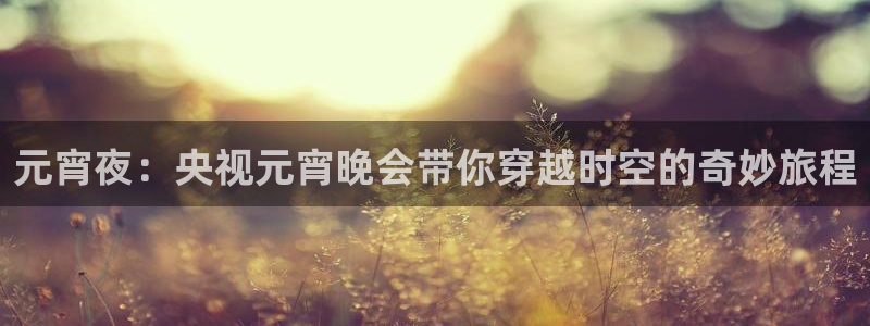 熊猫体育直播nba：元宵夜：央视元宵晚会带你穿越时空的奇妙旅程
